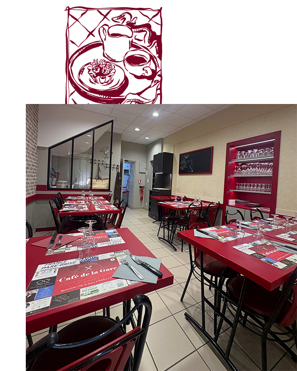 Le Cafe De La Gare - Restaurant Parthenay - restaurant sympa PARTHENAY